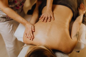 A Woman Having a Massage
